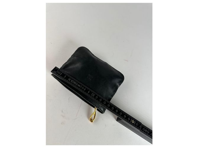 Pochette con zip in morbido cuoio Loewe Anagram vintage nera Nero - vista 8