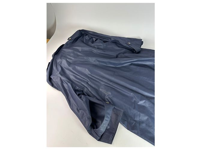 Vintage Chloé Einreiher Trenchcoat Navy L Marineblau - Ansicht 10