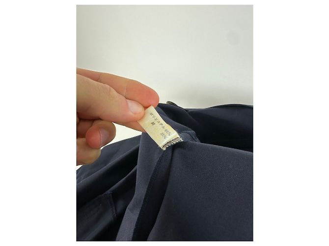 Vintage Chloé Einreiher Trenchcoat Navy L Marineblau - Ansicht 11
