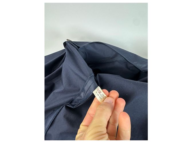 Vintage Chloé Einreiher Trenchcoat Navy L Marineblau - Ansicht 13