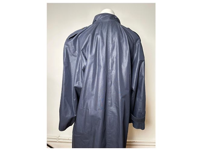 Vintage Chloé Einreiher Trenchcoat Navy L Marineblau - Ansicht 15