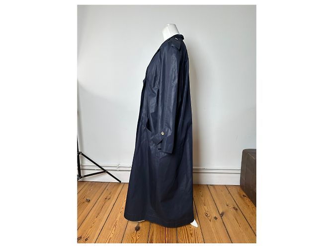 Vintage Chloé Einreiher Trenchcoat Navy L Marineblau - Ansicht 2