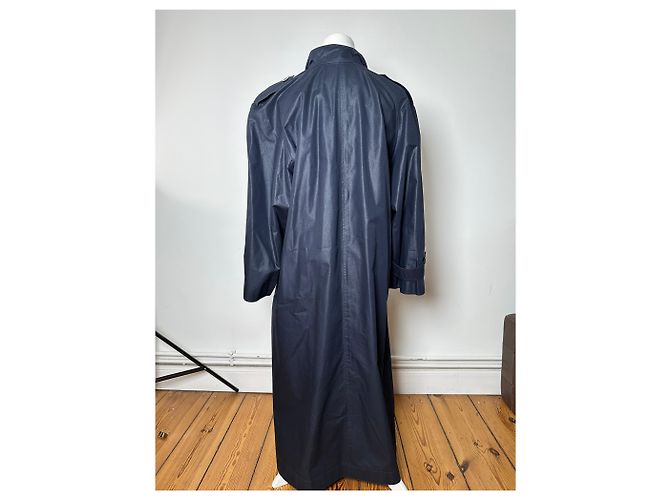 Vintage Chloé Einreiher Trenchcoat Navy L Marineblau - Ansicht 3