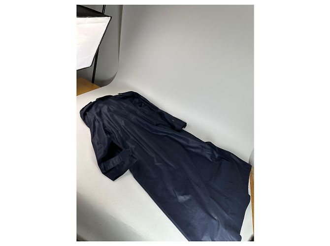 Vintage Chloé Einreiher Trenchcoat Navy L Marineblau - Ansicht 9