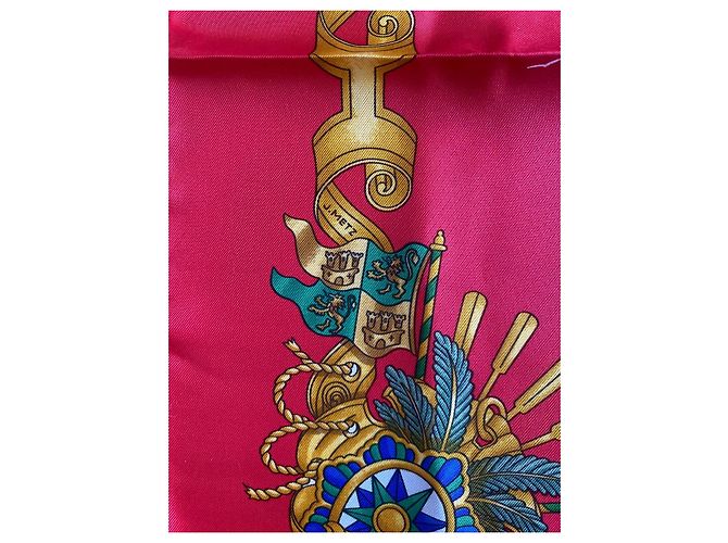 Hermès Sciarpa di seta Voiles de lumière Rossa Rosso - vista 14