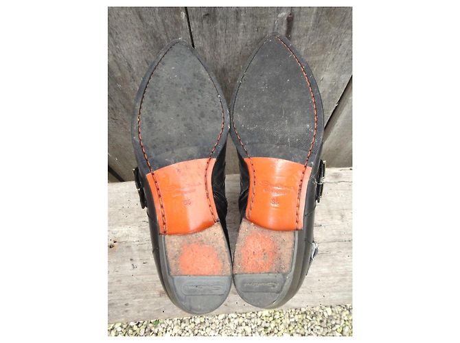 Stivaletti Santoni in pelle nera Nero - vista 5