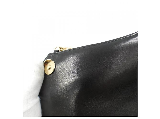 Borsa a Spalla in Pelle di Agnello Chanel Nero Gold hardware - vista 10