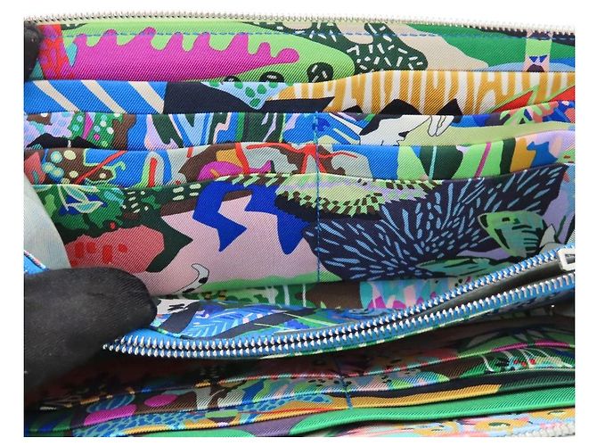 Hermès Cartera larga Azap en seda 'Silk'in' Epsom Hermes Verde - vista 11