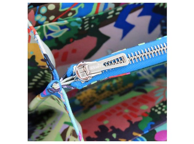 Hermès Cartera larga Azap en seda 'Silk'in' Epsom Hermes Verde - vista 13
