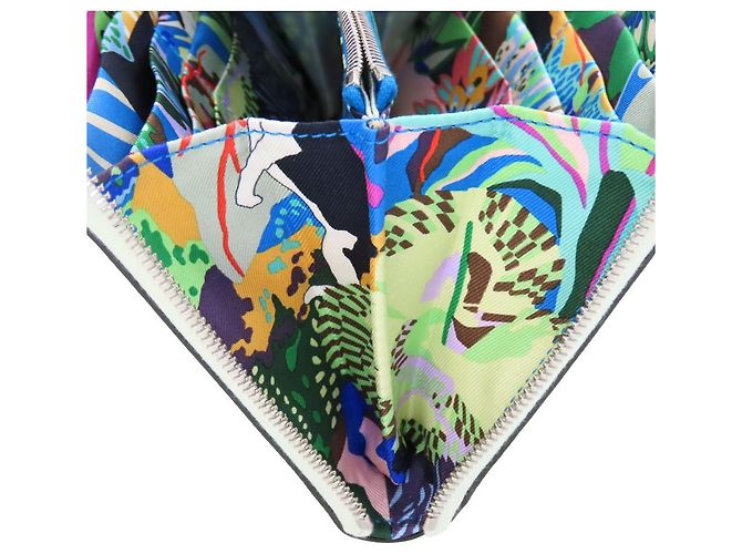Hermès Cartera larga Azap en seda 'Silk'in' Epsom Hermes Verde - vista 15