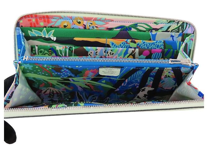 Hermès Cartera larga Azap en seda 'Silk'in' Epsom Hermes Verde - vista 9