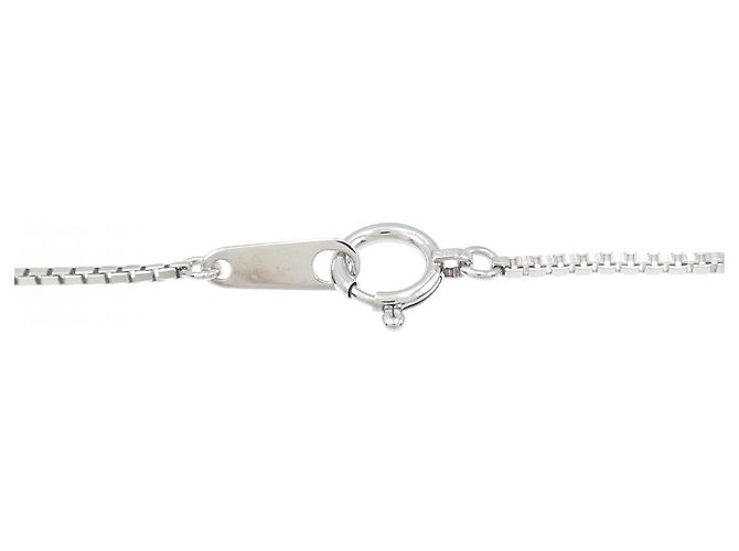 Autre Marque Platin-Diamant-Halskette Silber - Ansicht 5