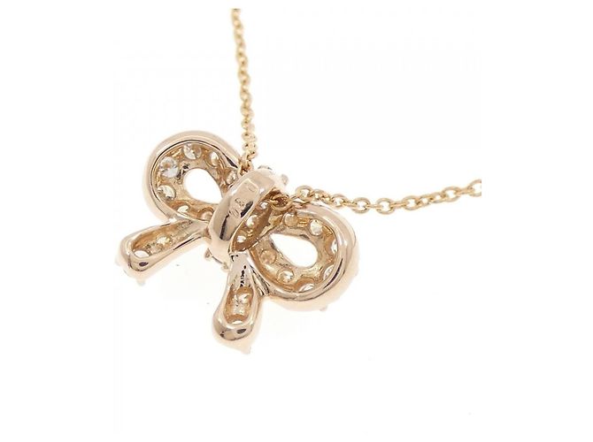 Autre Marque Collana Ribbon in Diamanti Au750 Rosa - vista 4
