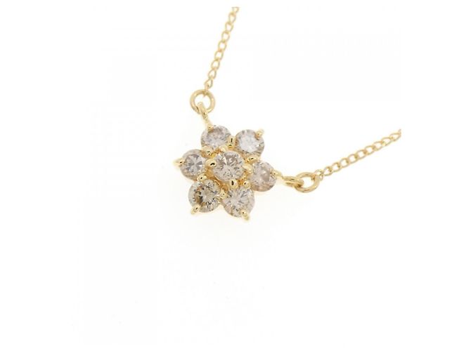 Autre Marque Collana di Diamante a Fiore in Au750 D'oro - vista 3