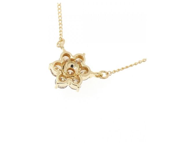 Autre Marque Collana di Diamante a Fiore in Au750 D'oro - vista 4