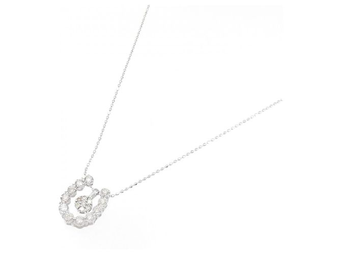 Autre Marque Collier en diamant 2 voies en or blanc Au750 Argenté - vue 2