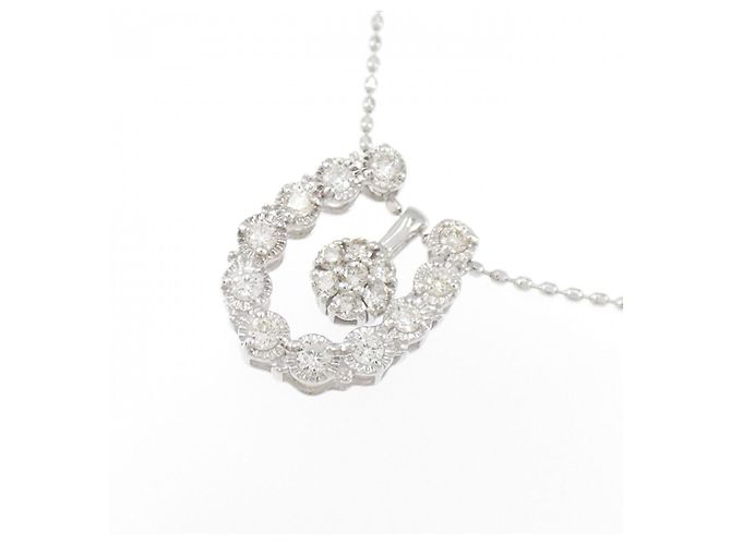 Autre Marque Collier en diamant 2 voies en or blanc Au750 Argenté - vue 3