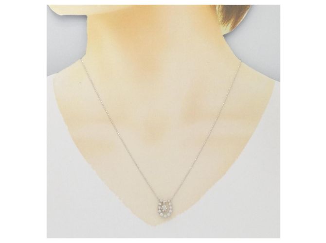 Autre Marque Collier en diamant 2 voies en or blanc Au750 Argenté - vue 7