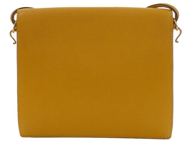 Hermès Borsa a tracolla Hermes Sequane in Cuir Chevre Mysore Giallo - vista 2