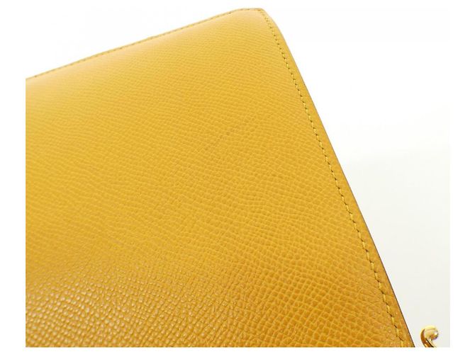 Hermès Borsa a tracolla Hermes Sequane in Cuir Chevre Mysore Giallo - vista 6