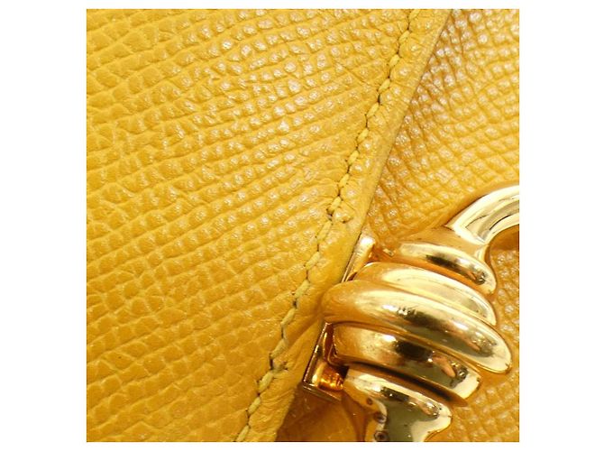 Hermès Borsa a tracolla Hermes Sequane in Cuir Chevre Mysore Giallo - vista 7