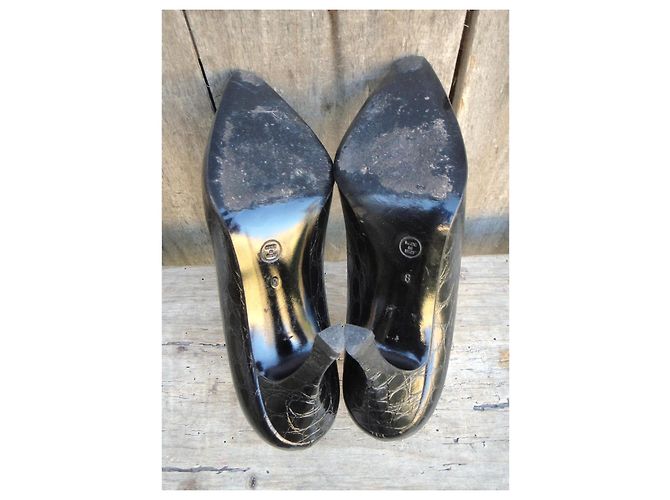 Décolleté Rene Caovilla in pelle nera stampata Nero - vista 6