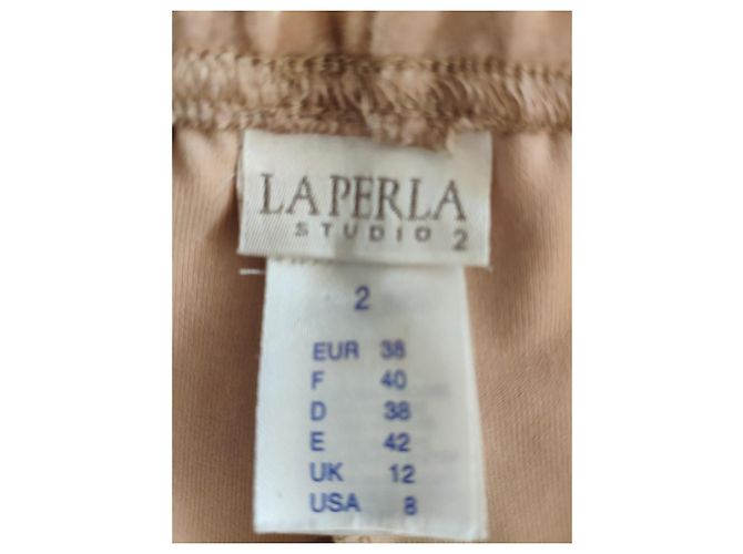 LA PERLA Pijama de Viscosa con Pantalones. Beige - vista 8