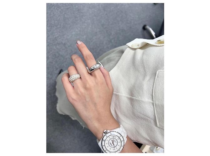 Chaumet Anello Paris Collection Mudfish Oro Bianco Argento - vista 2