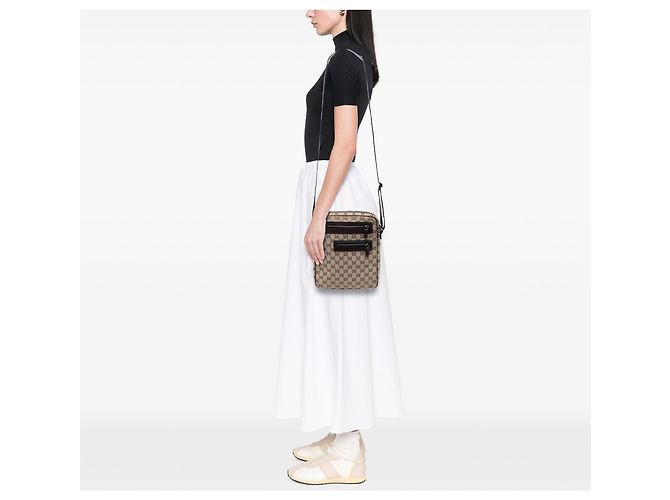 Crossbody em lona GG bege da Gucci - vista 7