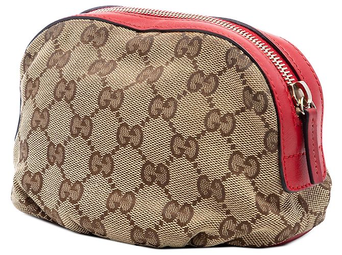 Pochette Multi Ribbon in Tela GG Beige di Gucci - vista 2