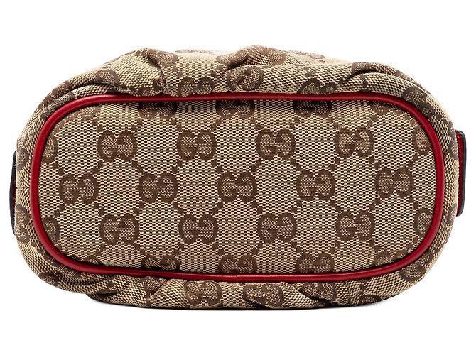 Pochette Multi Ribbon in Tela GG Beige di Gucci - vista 3
