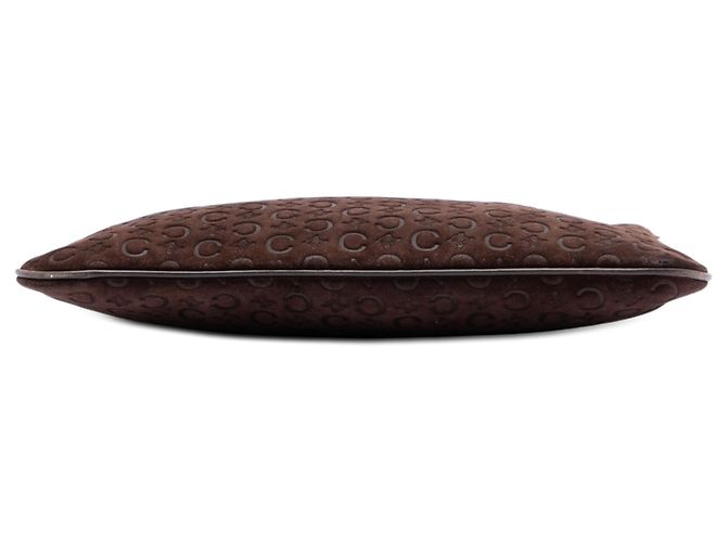 Céline Borsa a spalla in suede Macadam marrone Celine Marrone scuro - vista 3
