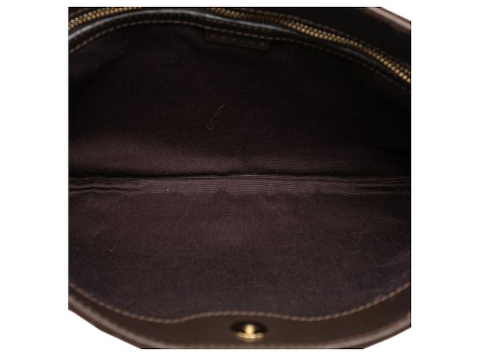 Céline Borsa a spalla in suede Macadam marrone Celine Marrone scuro - vista 4