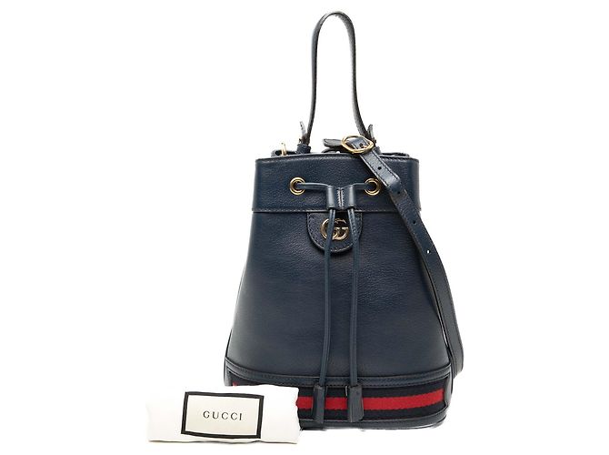 Borsa a secchiello Ophidia GG Web blu di Gucci Blu navy - vista 8