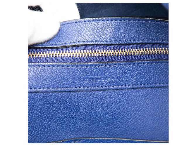 Céline Borsa Tote Phantom Piccola in Pelle Blu Celine - vista 5