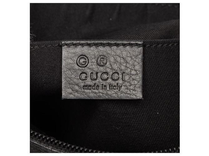 Borsa a Spalla in Denim Nero Gucci con Web - vista 5