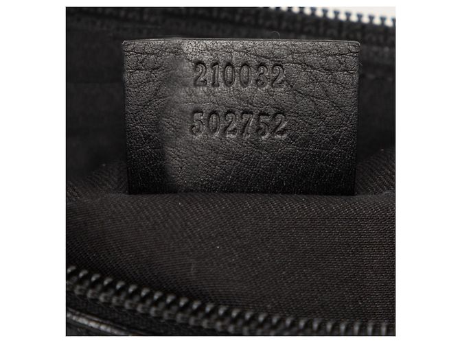 Borsa a Spalla in Denim Nero Gucci con Web - vista 6