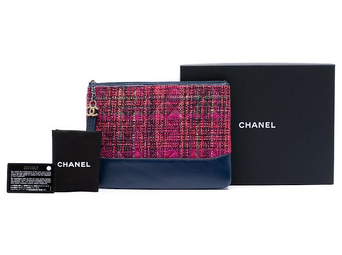 Chanel Pink Medium Tweed Gabrielle O Clutch - Ansicht 8
