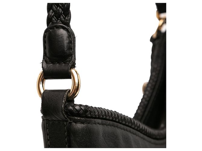Borsa a Spalla Marrakech in Pelle Nera Gucci Nero - vista 9
