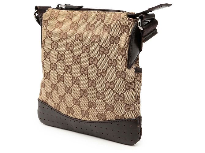 Gucci Beige Piccola Borsa a Tracolla in Tela GG Perforata - vista 2