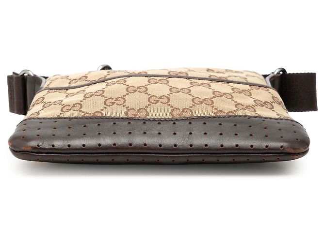 Gucci Beige Piccola Borsa a Tracolla in Tela GG Perforata - vista 3