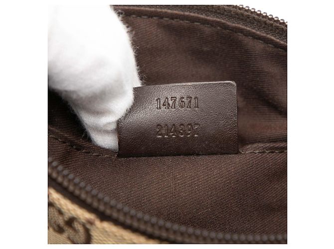 Gucci Beige Piccola Borsa a Tracolla in Tela GG Perforata - vista 6