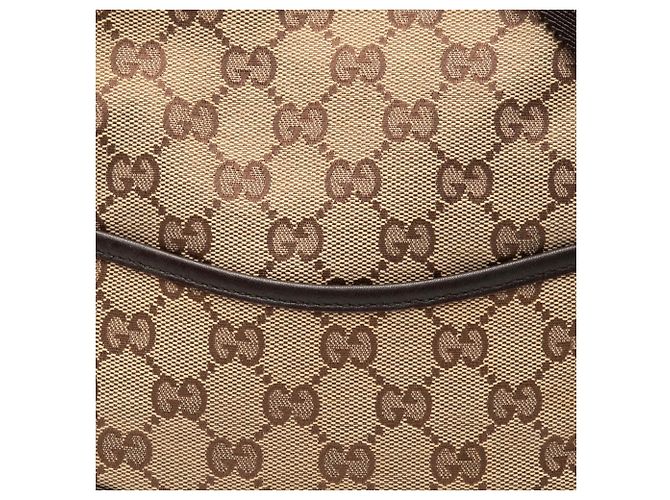 Gucci Beige Piccola Borsa a Tracolla in Tela GG Perforata - vista 7