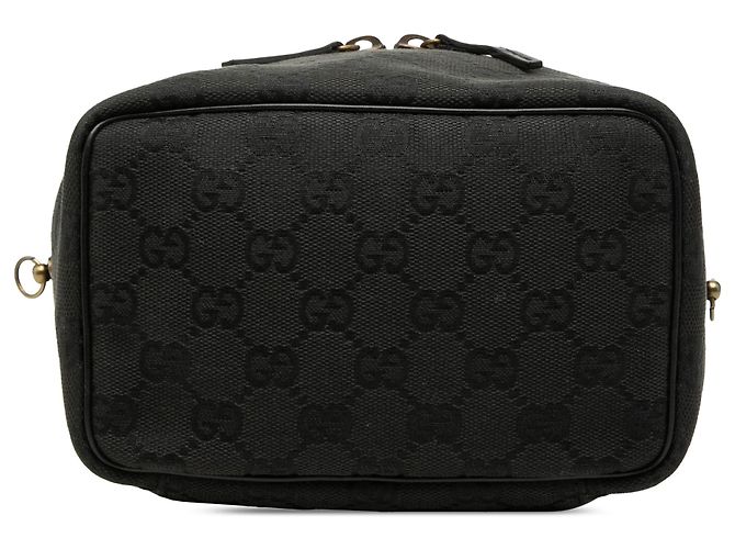Borsa Vanity in Tela GG Nera di Gucci Nero - vista 3