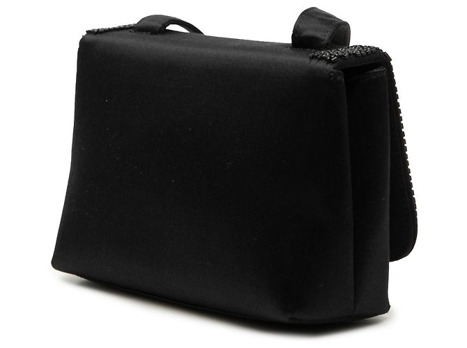 Chanel Mini Nero Satinato Con Perline Borsa A Tracolla - vista 2