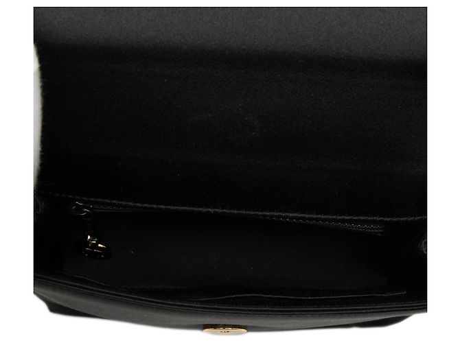 Chanel Mini Nero Satinato Con Perline Borsa A Tracolla - vista 4