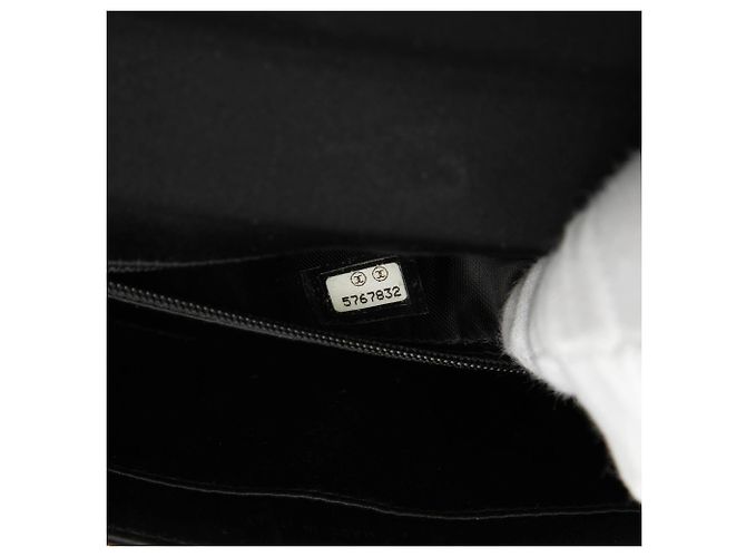Chanel Mini Nero Satinato Con Perline Borsa A Tracolla - vista 6