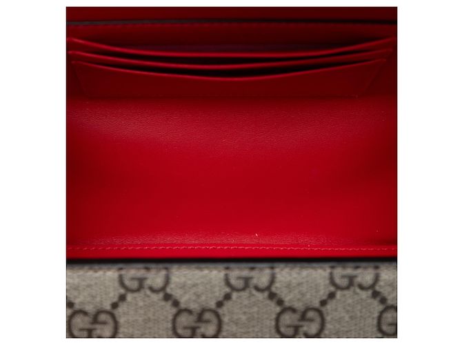 Gucci Mini GG Supreme Love Trunk Bege Crossbody - vista 4