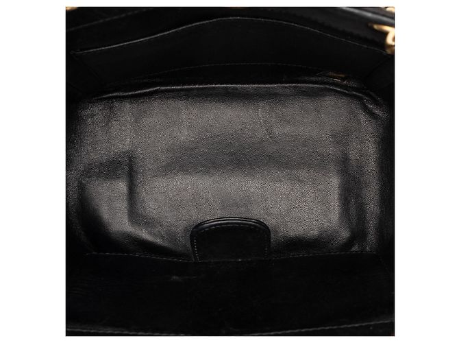 Borsa a spalla Chanel in jersey nero CC Chocolate Bar - vista 4