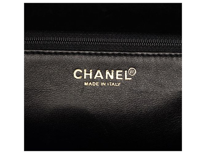 Borsa a spalla Chanel in jersey nero CC Chocolate Bar - vista 5